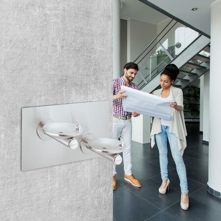 Elkay Swirlflo Bi-Level Fountain Non-Filtered Non-Refrigerated Stainless EDFPBM117K